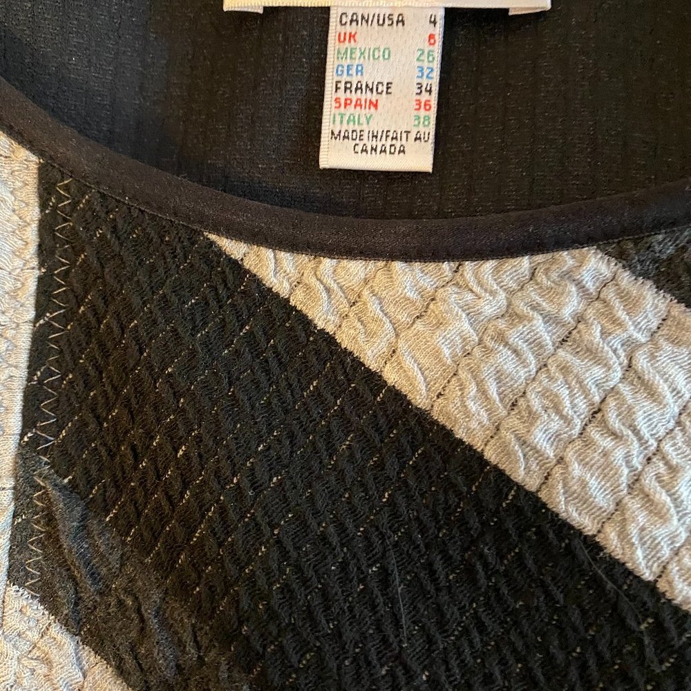 Joseph Ribkoff, size 4, black and gray dress